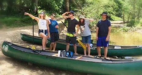 Kids and Canoe