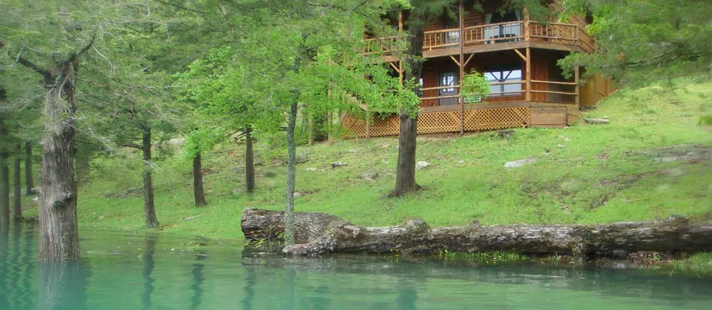 Exterior view of Cabin 3 from lake