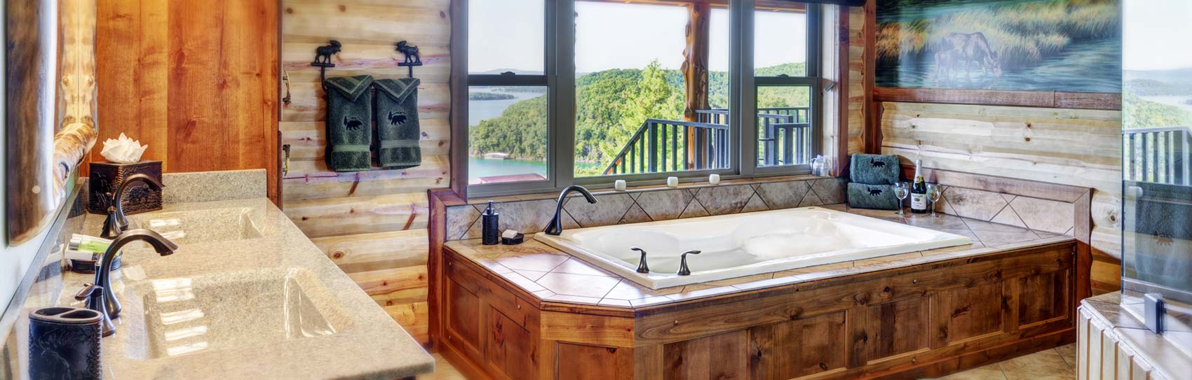 Luxury Log Cabins With Hot Tubs In Eureka Springs Lake Shore