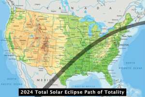 2024 Map total solar eclipse